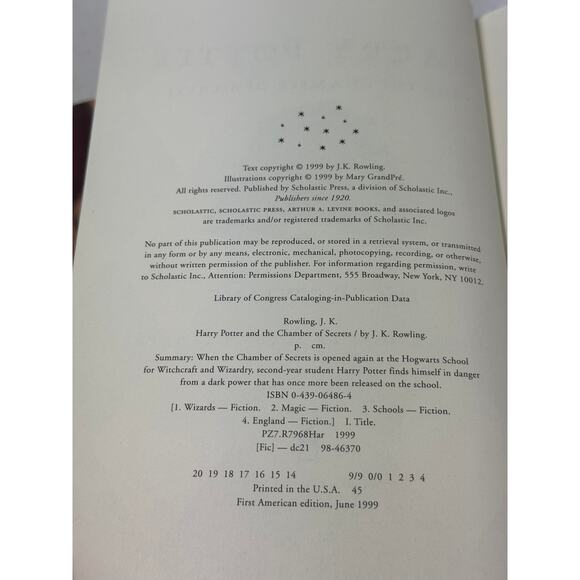 Harry Potter and the Chamber of Secrets book 2 First American Edition 1999 HCDJ - Picture 10 of 11